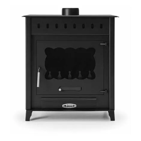 PRENSA STOVE Teide 2 - Estufa de Leña 14.3KW, Eficiencia 82%, Estética Contemporánea