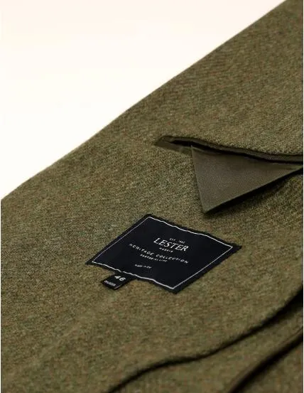 Chaqueta tweed sarga Verde