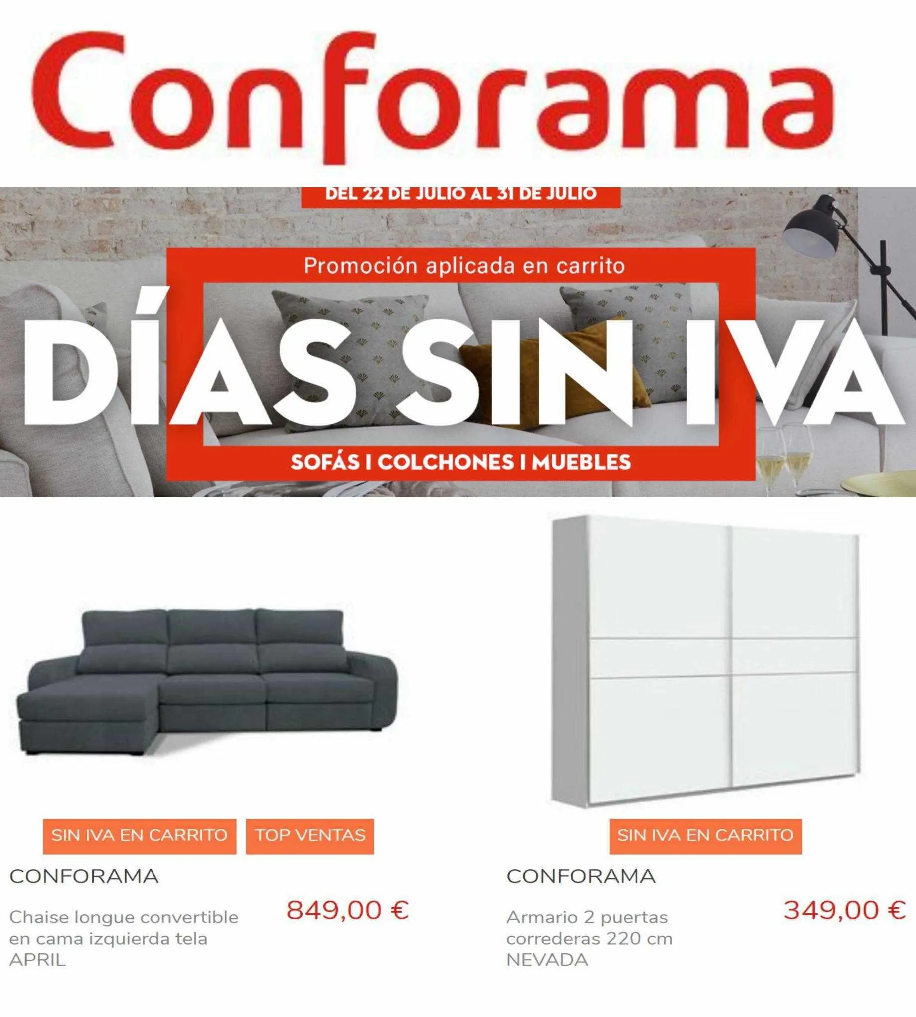 Catálogo de Catálogo Conforama 20 de julio al 2 de agosto 2023 - Página 4