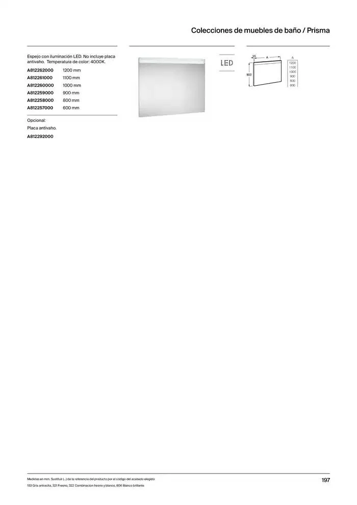 Catálogo de Colecciones de Baño, Muebles y Accesorios 9 de enero al 31 de diciembre 2025 - Página 199