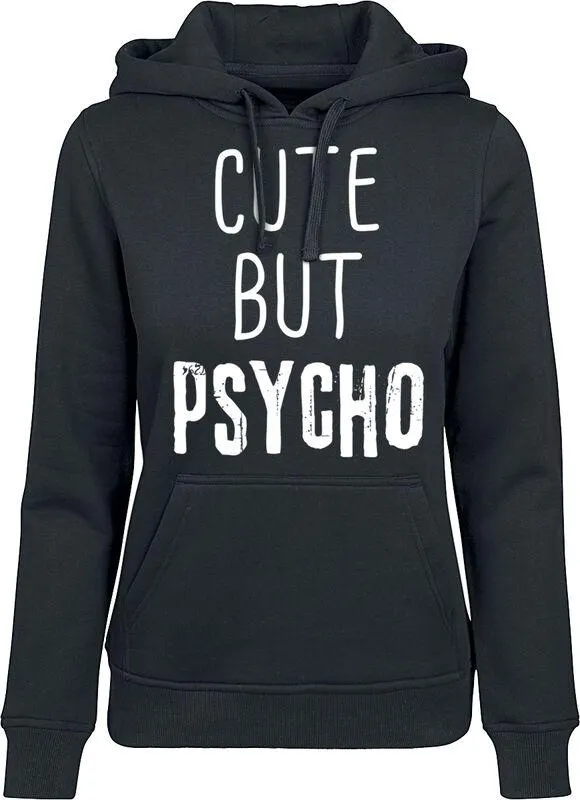 "Cute But Psycho" Sudadera con capucha Negro