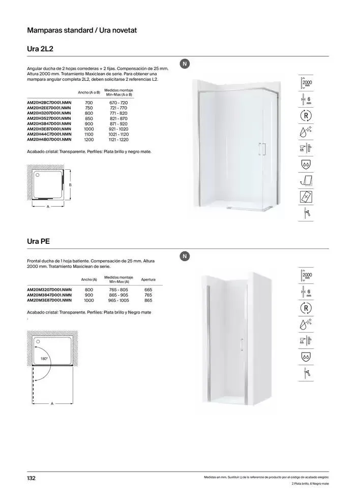Catálogo de Platos de Ducha, Bañeras y Mamparas 9 de enero al 31 de diciembre 2025 - Página 134