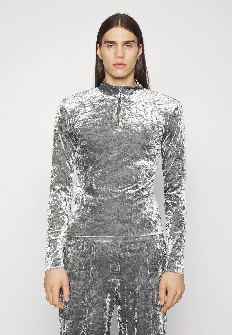 CRUSHED HALF ZIP SHARP LONG SLEEVE - Camiseta de manga larga