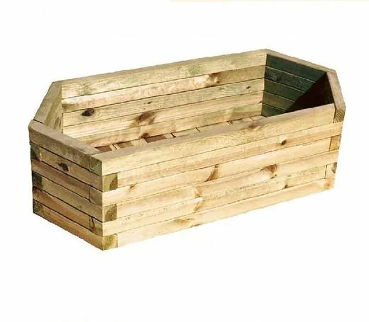 Macetero madera bexagonal