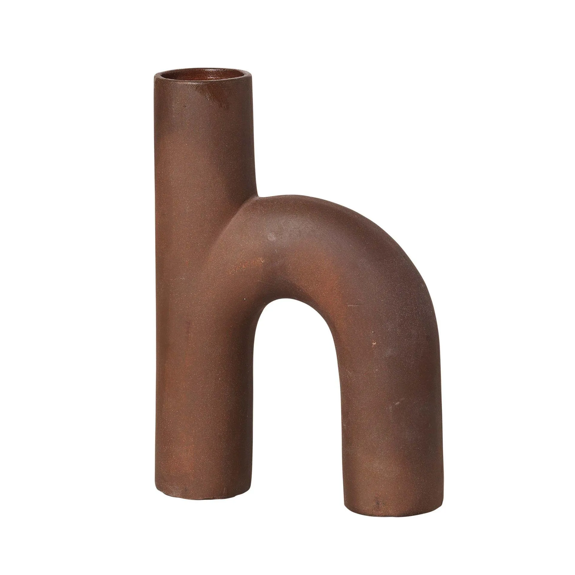 Hector vase 19 cm red clay