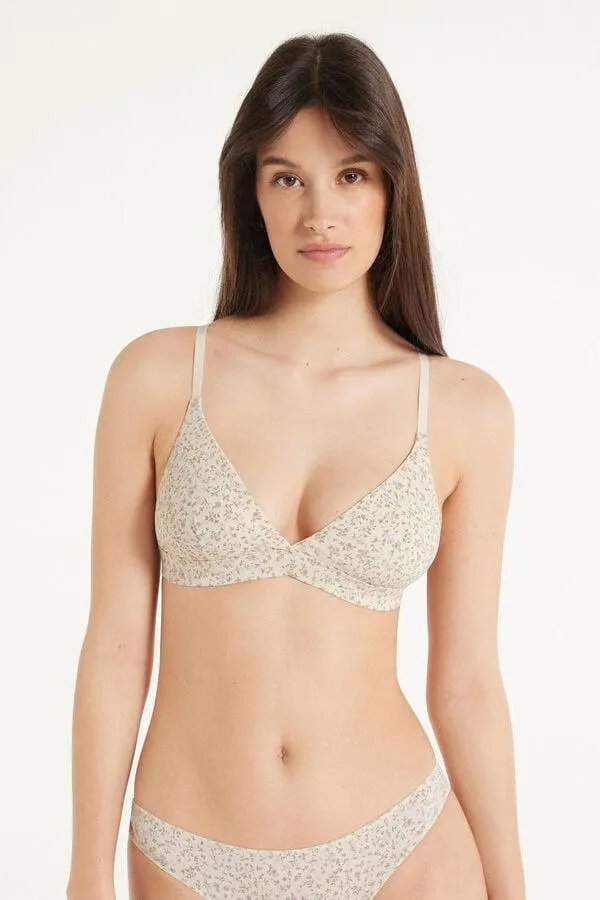 Sujetador Triángulo Lisbon de Microfibra Estampada