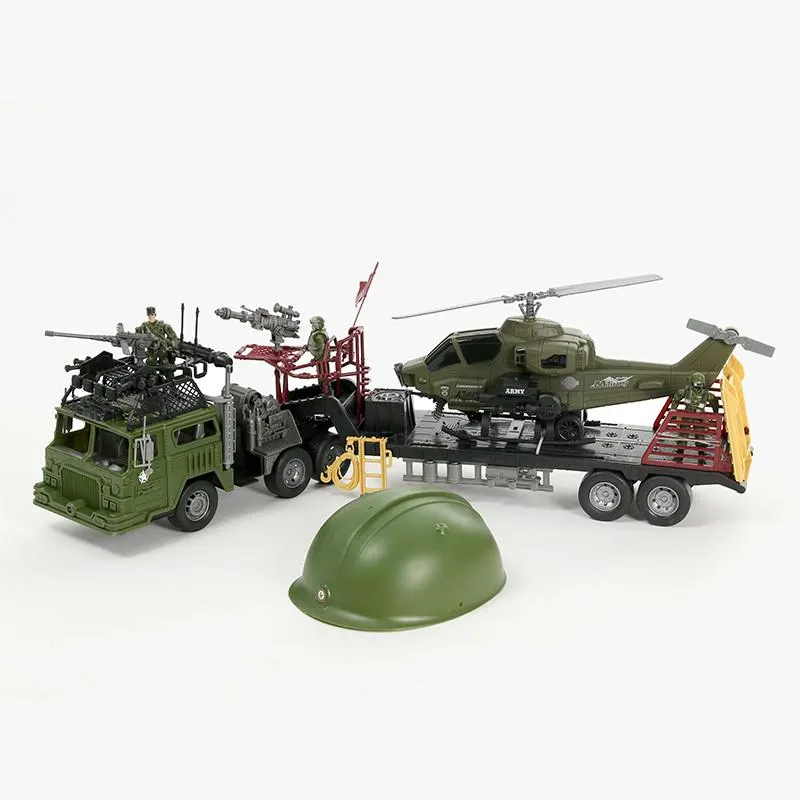 CAMIÓN MILITAR CON ACCESORIOS HELICOPTERO