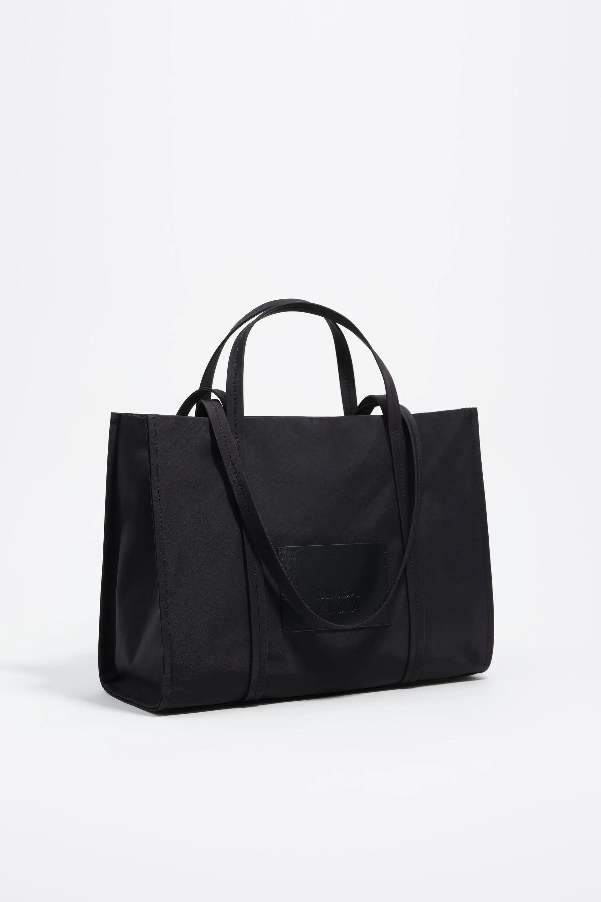 Bolso shopper grande nylon negro