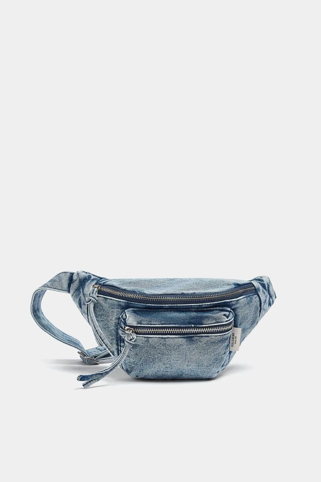 Riñonera doble cremallera denim