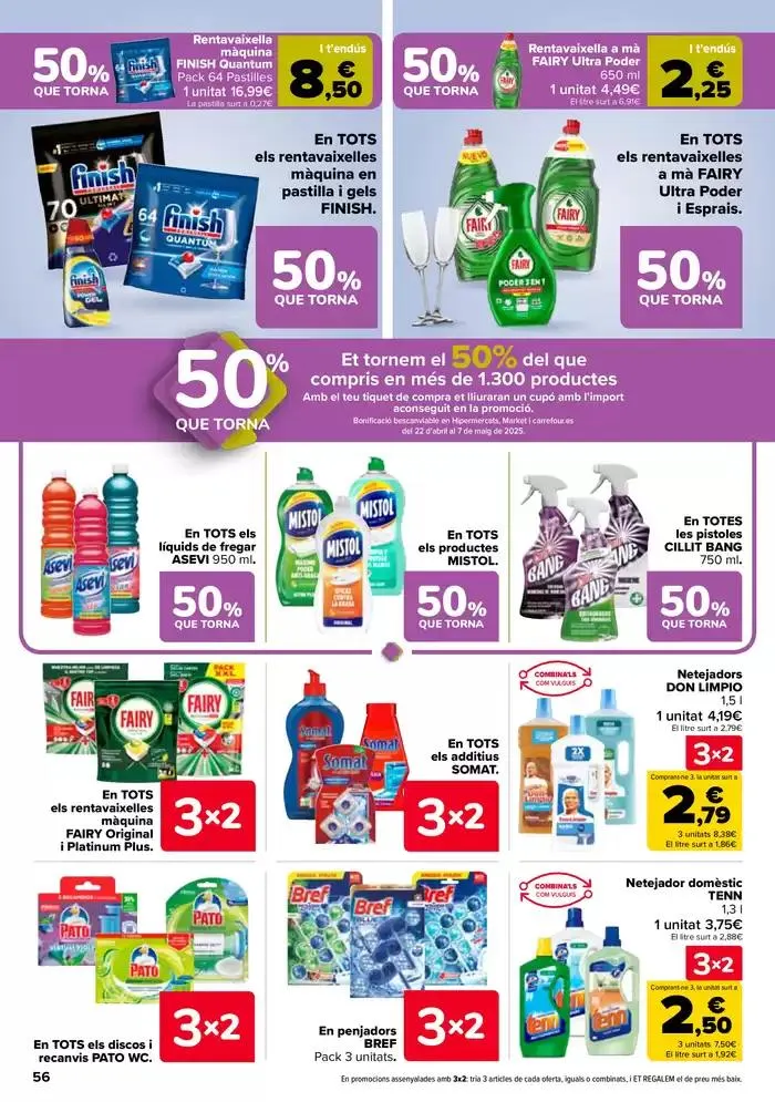 Catálogo de 50% QUE VUELVE + 3x2 10 de abril al 21 de abril 2025 - Página 56
