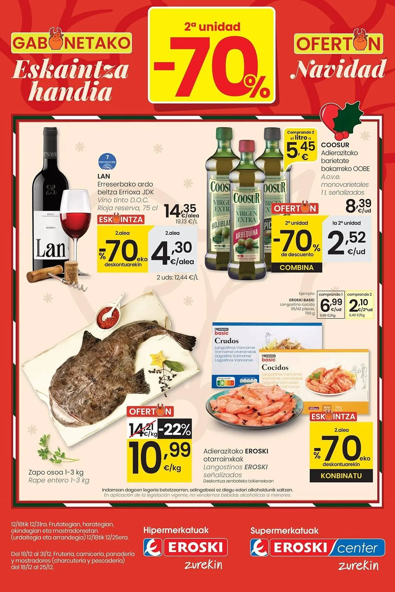 Catálogo de Folleto Eroski 18 de diciembre al 31 de diciembre 2025 - Página 1