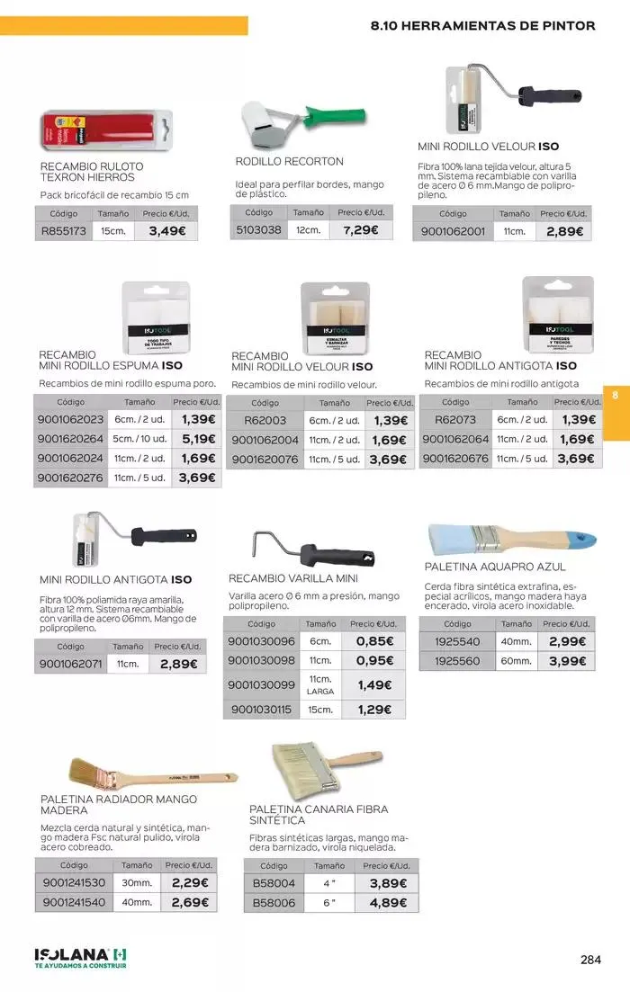 Catálogo de PINTURAS – TARIFA ISOLANA 1 de marzo al 31 de diciembre 2025 - Página 18