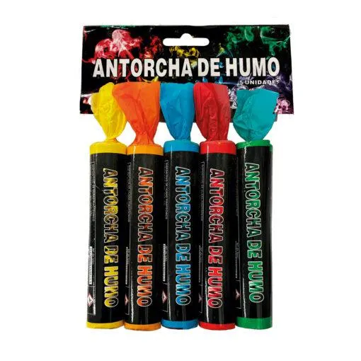 5 ANTOCHAS HUMO DE COLORES