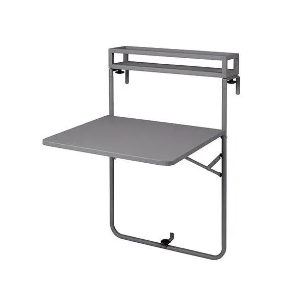 Mesa plegable para balcón gris Saba 90x70x60cm Goodhome