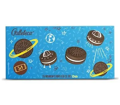 Galletas de cacao rellenas de crema sabor vainilla (30%)