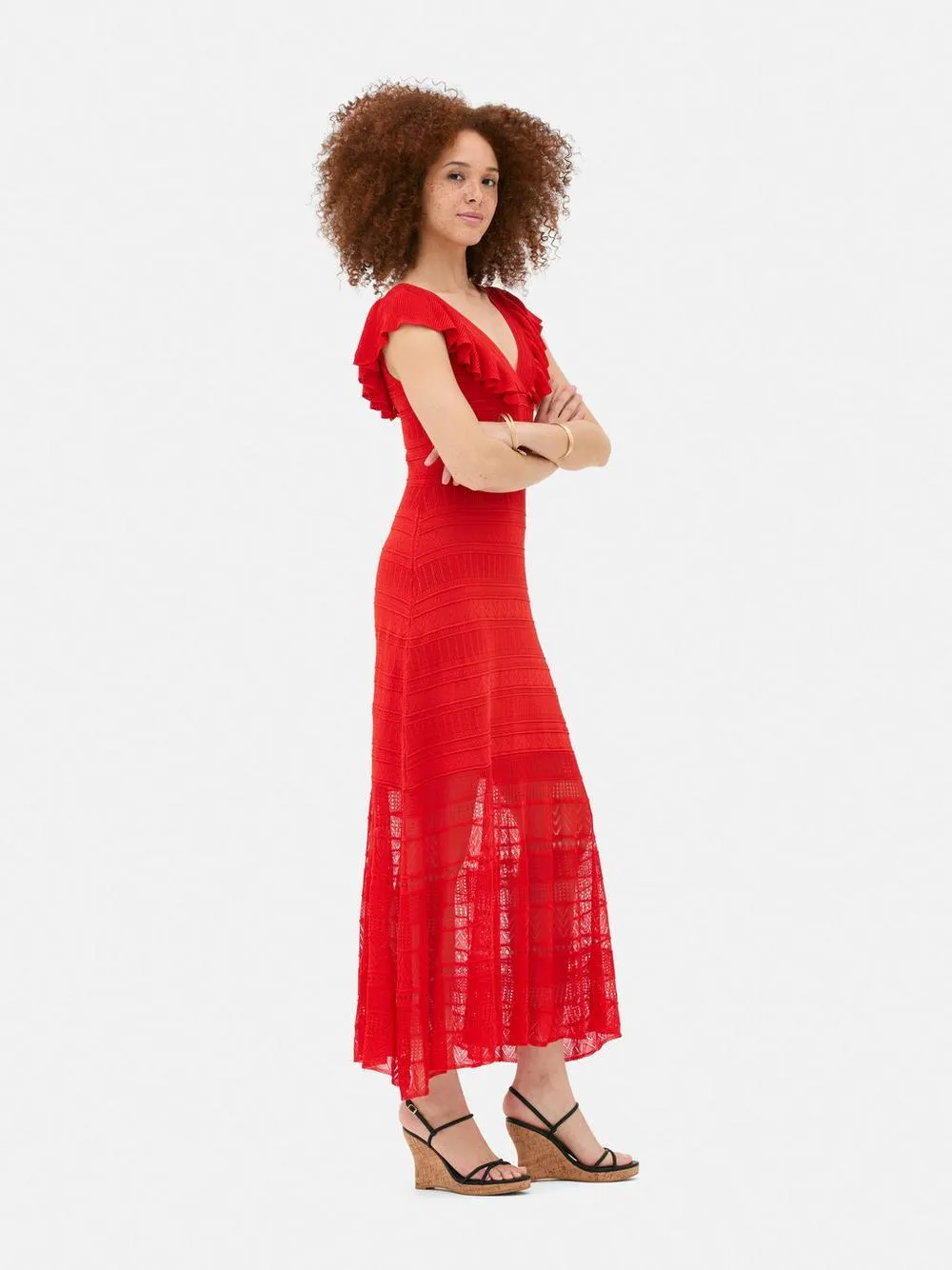 „Paula Echevarría Lola“ Maxikleid mit V-Ausschnitt