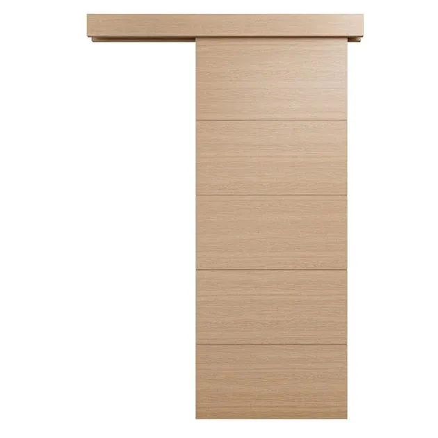 Kit puerta corredera superficie Garban Roble Miel 72,5cm