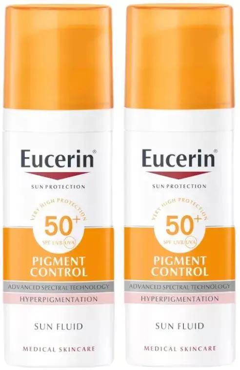 Eucerin Fluido Solar Facial Pigment Control SPF50+ 2x50 ml