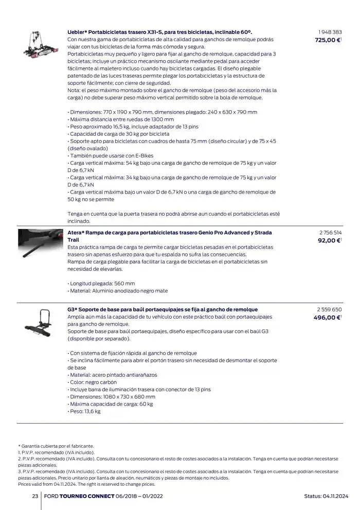 Catálogo de Ford de accesorios Tourneo Connect 13 de noviembre al 13 de noviembre 2025 - Página 23