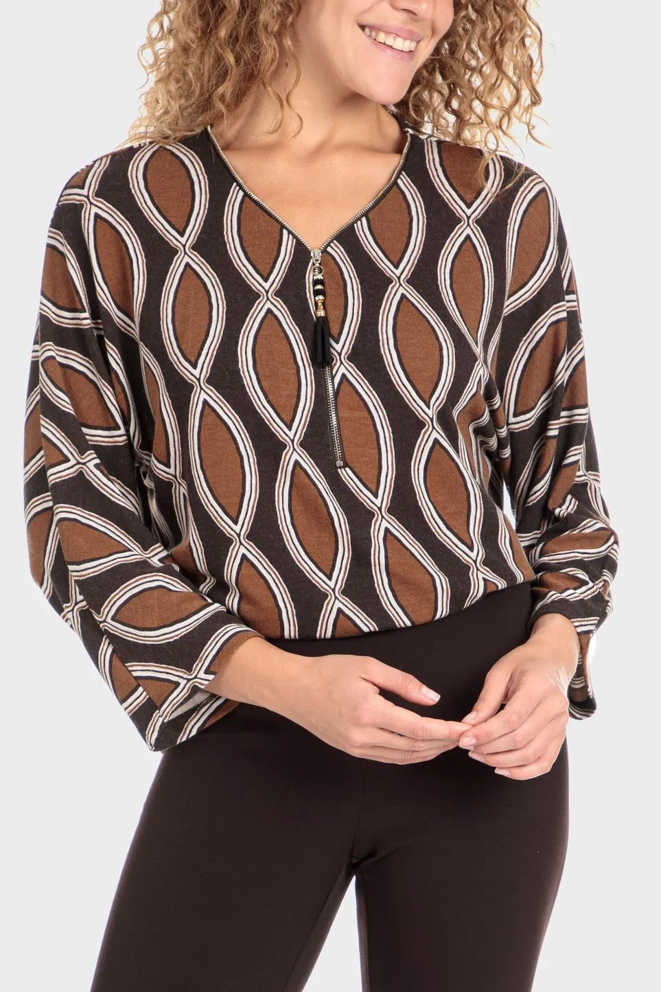 Blouse zippée