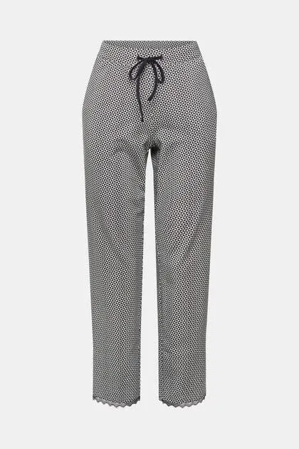 Pantalones de jersey estampados con encaje