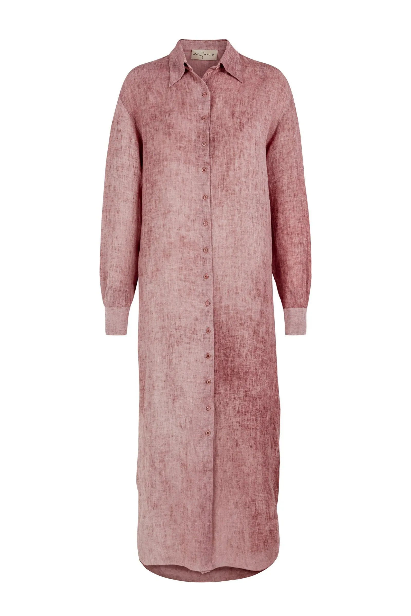 Azama, dress in maltinto linen