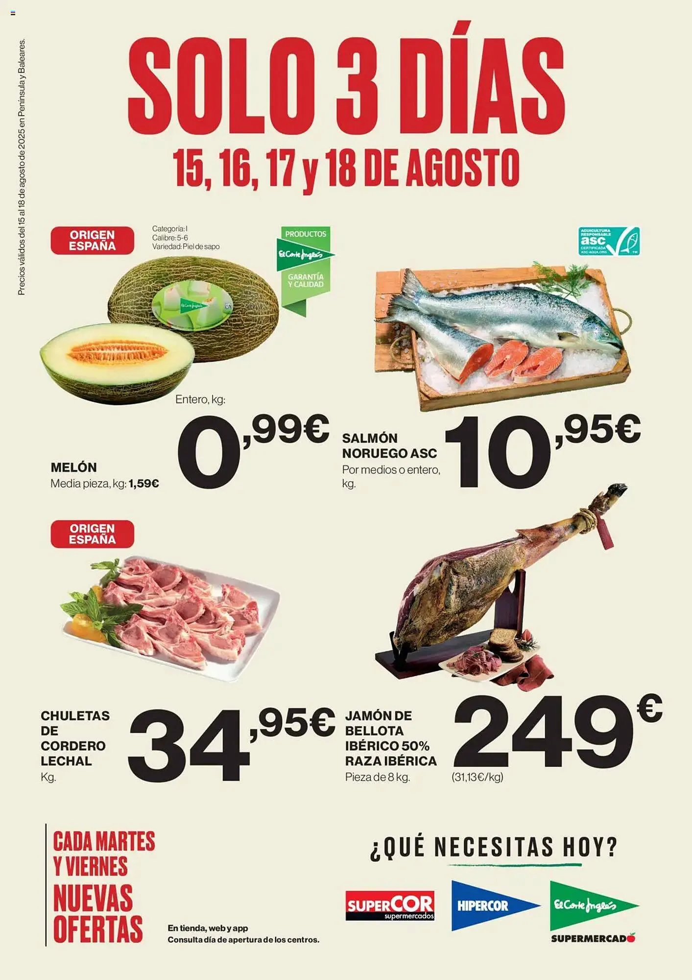 Catálogo de Folleto Hipercor 15 de agosto al 18 de agosto 2025 - Página 1