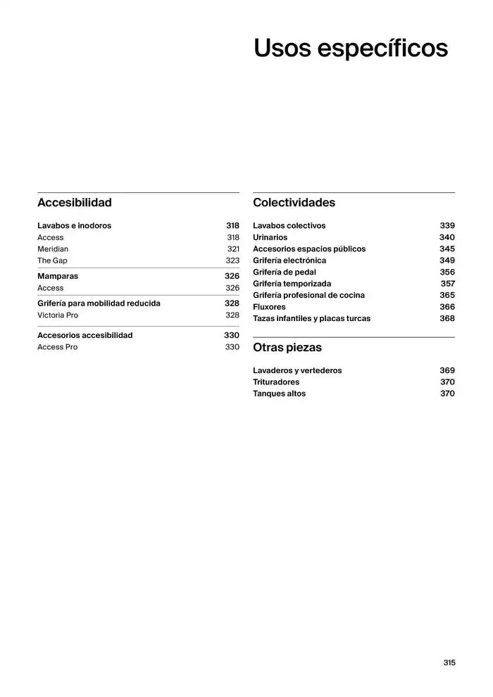 Catálogo de Colecciones de Baño, Muebles y Accesorios 9 de enero al 31 de diciembre 2025 - Página 317