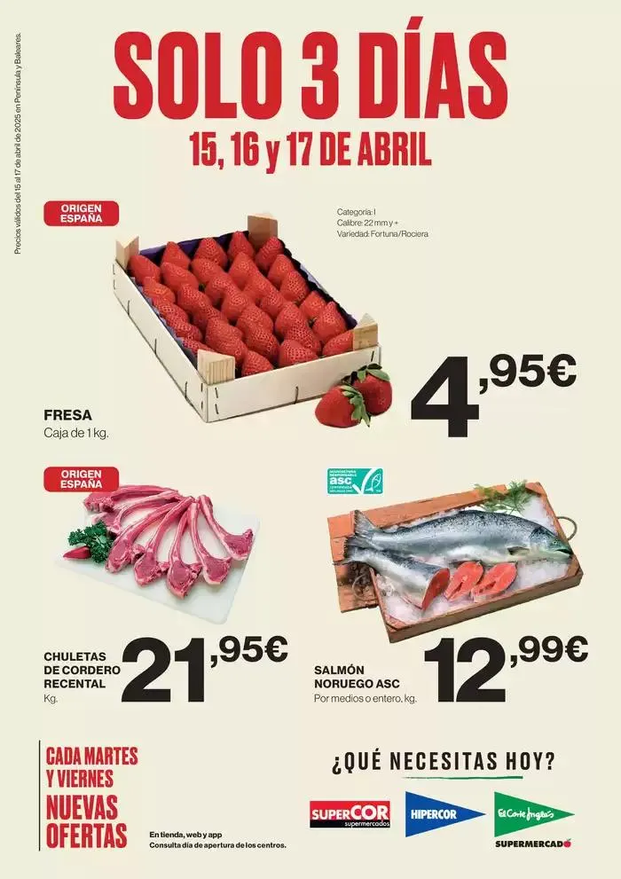 Catálogo de Precios válidos del 15 al 17 de abril de 2025 en Península y Baleares 15 de abril al 17 de abril 2025 - Página 1