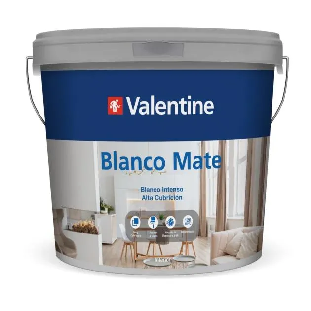 Pintura interior blanca valentine 15l