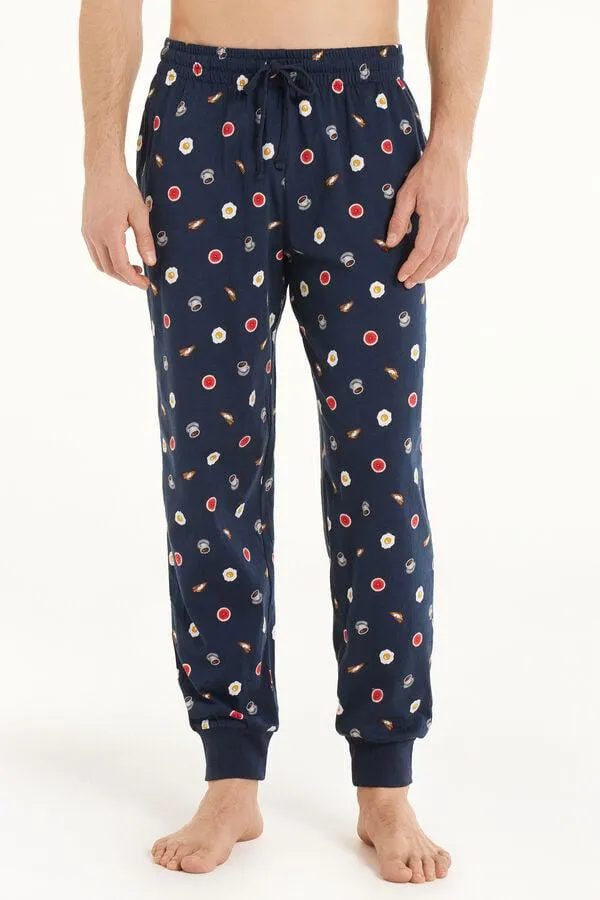 Pantalón Largo de Algodón con Puños