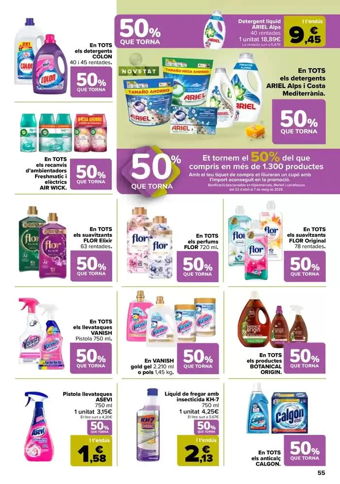 Catálogo de 50% QUE VUELVE + 3x2 10 de abril al 21 de abril 2025 - Página 55