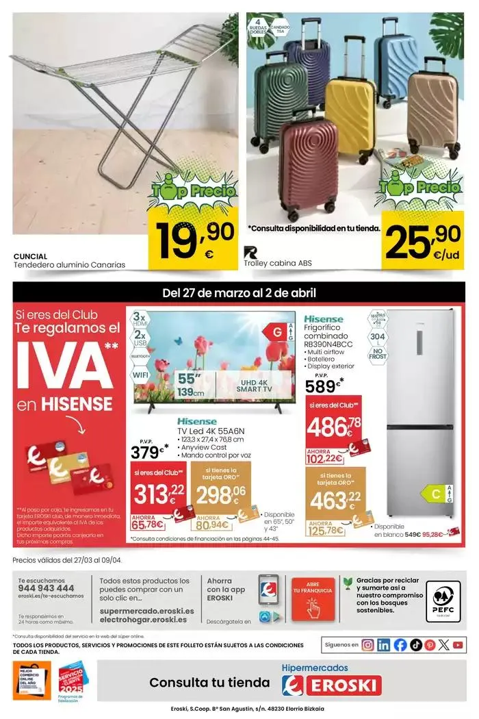 Catálogo de Precio más bajo HIPERMERCADOS EROSKI 27 de marzo al 8 de abril 2025 - Página 48