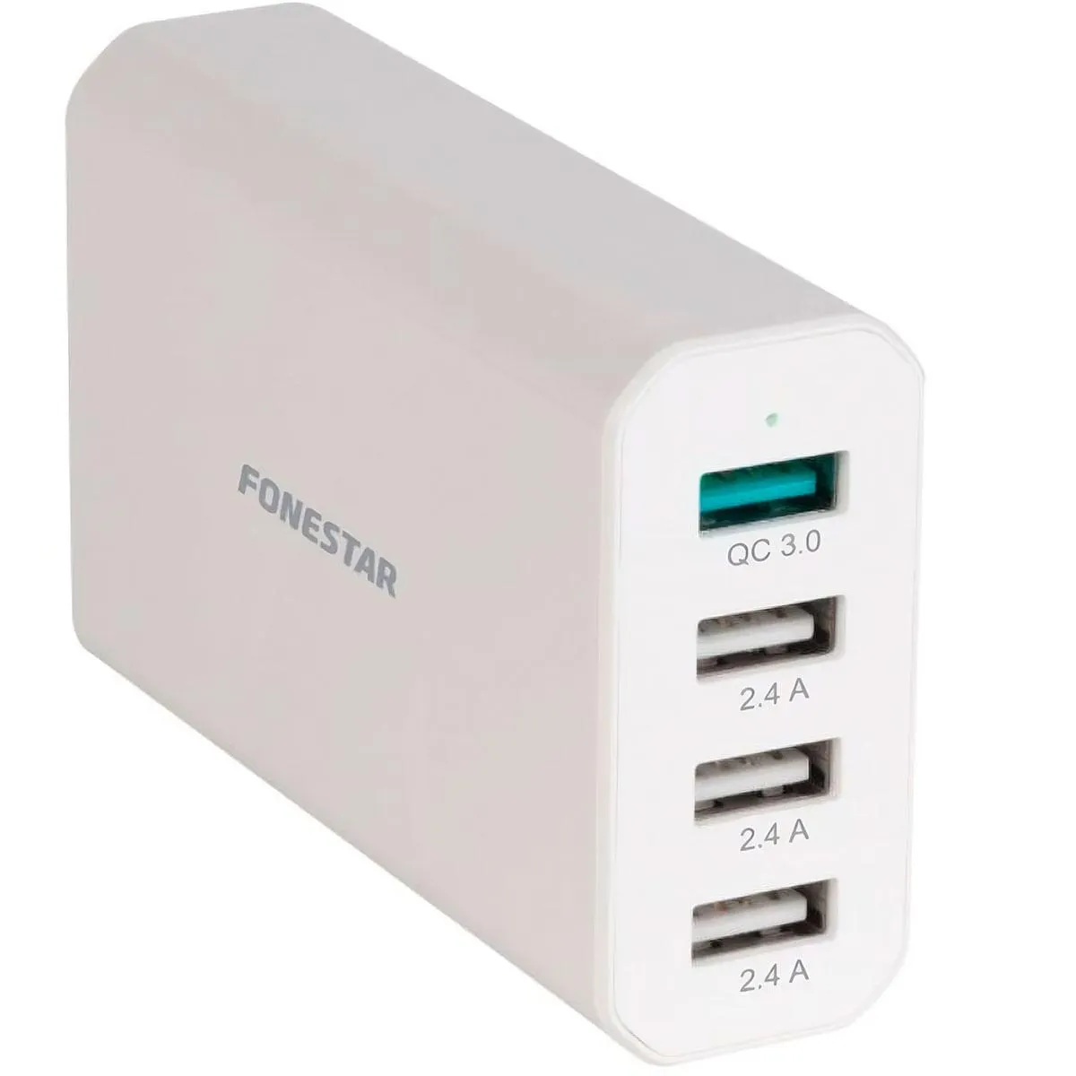 Cargador de pared Fonestar USBPower-4D 40W 4 puertos con carga rápida blanco