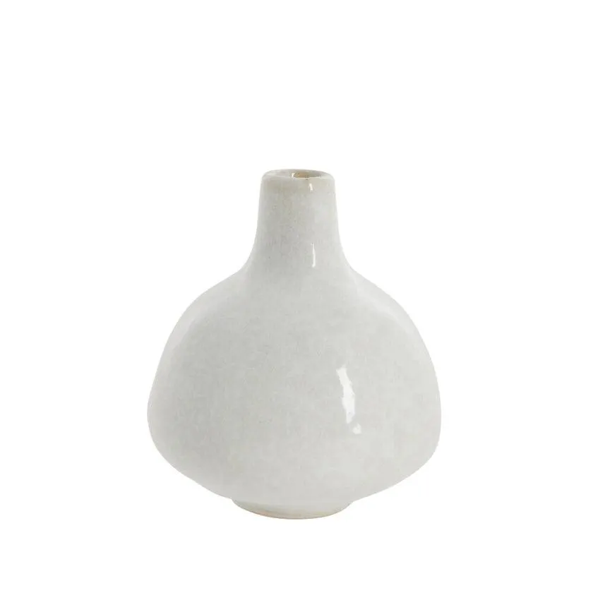 Helene vase white ceramics H9 cm