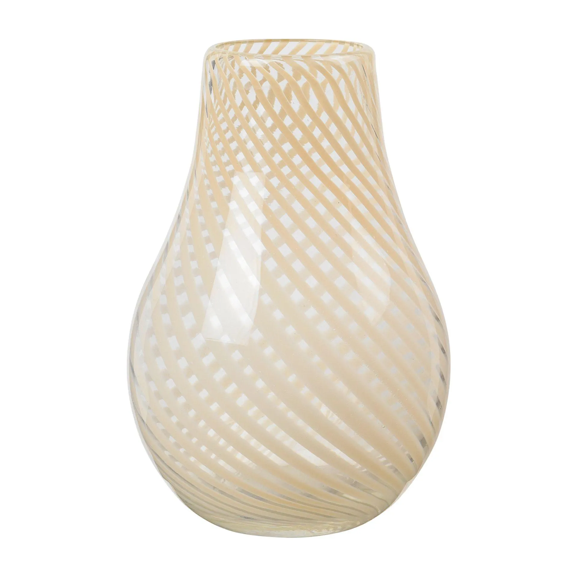 Ada Cross Stripe vase 22.5 cm Light yellow