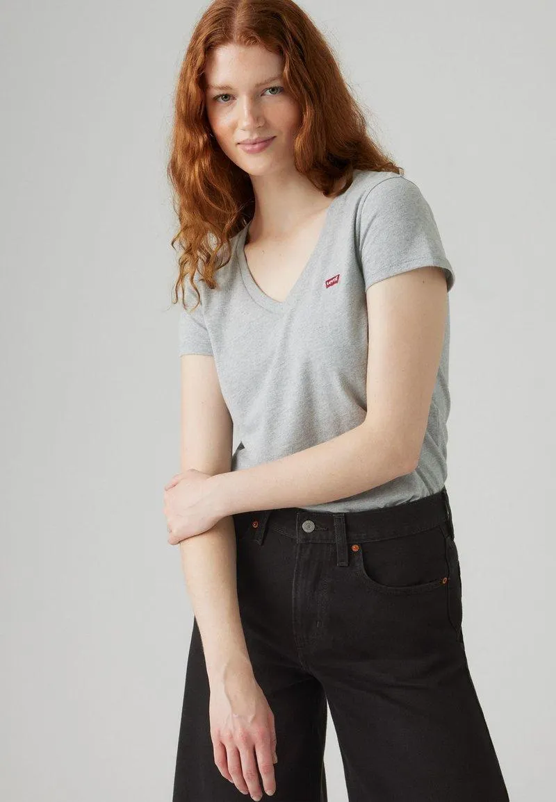 PERFECT V NECK TEES 2 PACK - Camiseta estampada