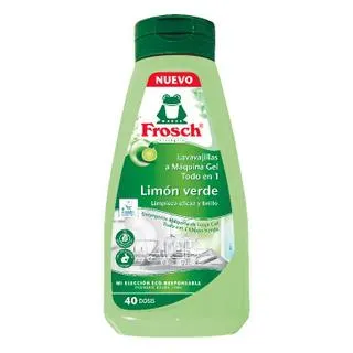 Lavavajillas Máquina Gel Limón Verde Frosch 650 g