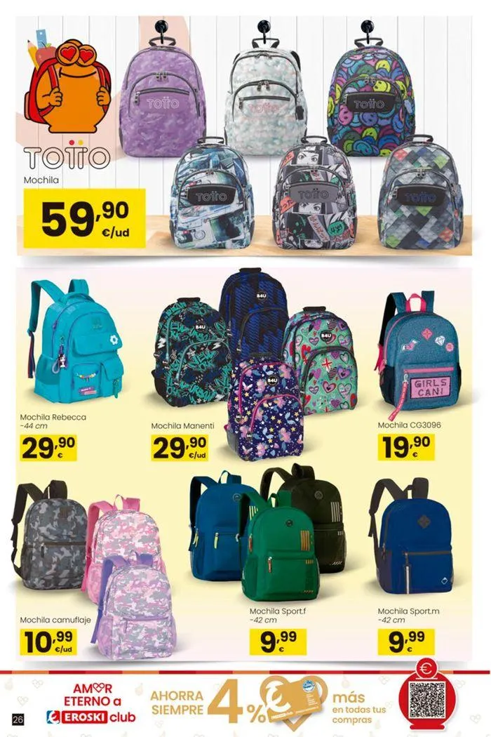 Catálogo de Ofertas Vuelta al Cole EROSKI 22 de agosto al 18 de septiembre 2024 - Página 26