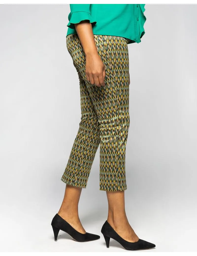 Pantalón Pitillo Jacquard Goma