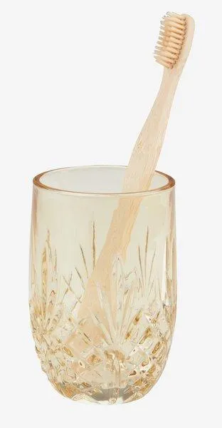 Toothbrush holder EDSVALLA recycled glass yellow