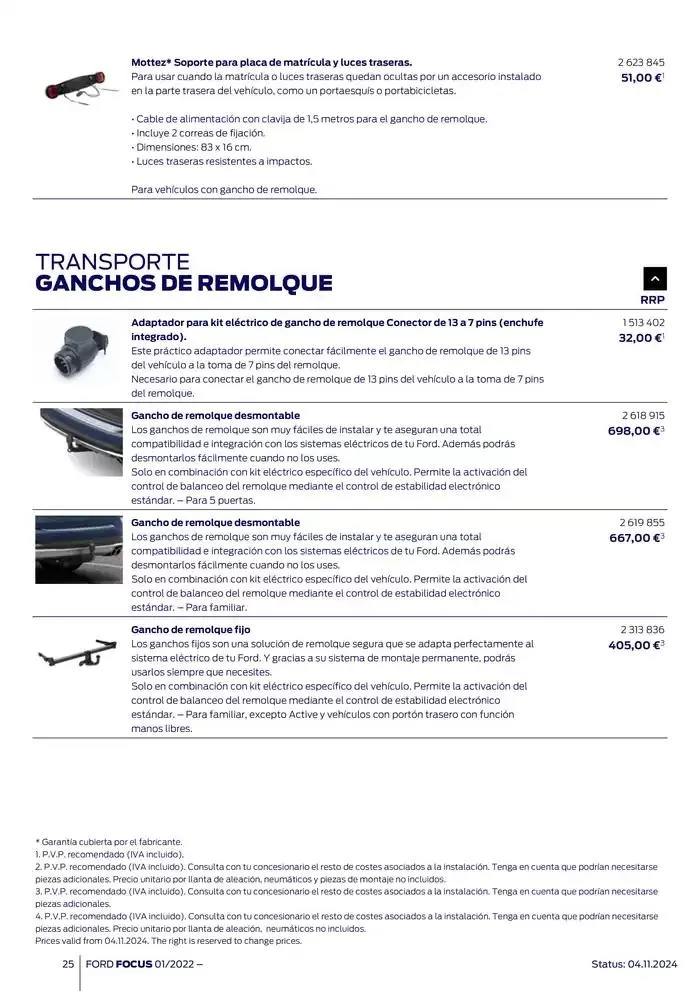 Catálogo de Ford de accesorios Focus 13 de noviembre al 13 de noviembre 2025 - Página 25