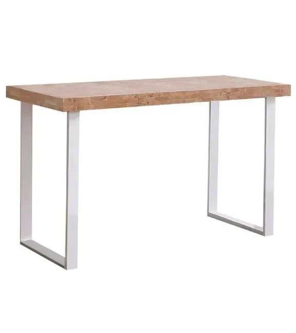 Mesa de estudio DAREK estilo industrial en color roble Nordish y patas blancas