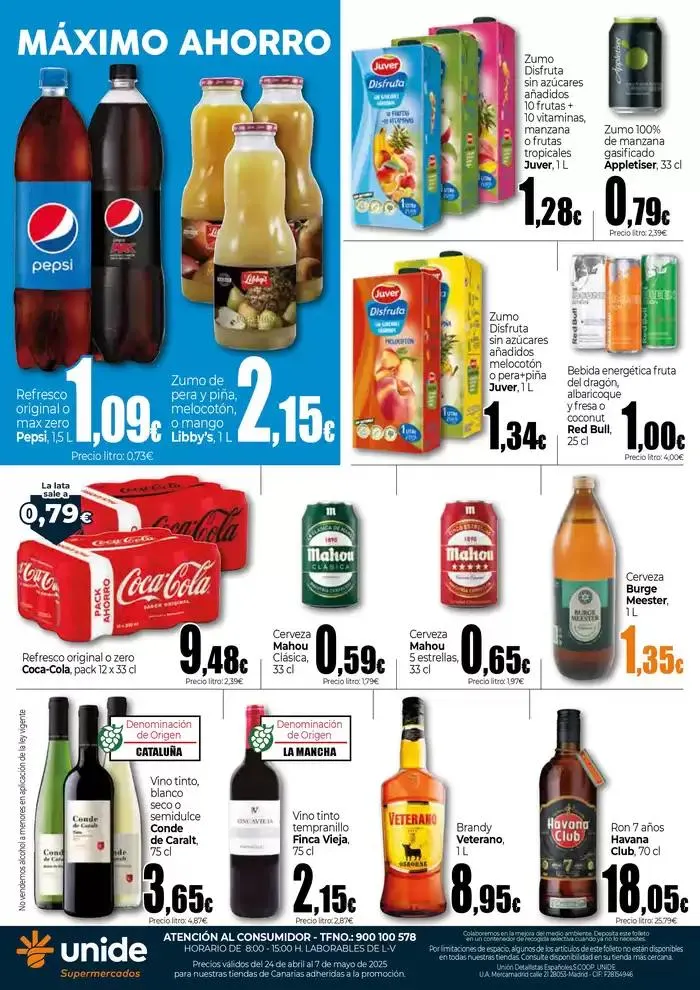 Catálogo de Máximo Ahorro UNIDE Supermercados Canarias 24 de abril al 7 de mayo 2025 - Página 8