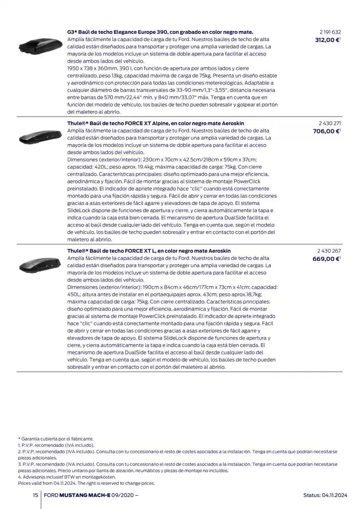 Catálogo de Ford de accesorios Ford Mustang Mach-E 13 de noviembre al 13 de noviembre 2025 - Página 15