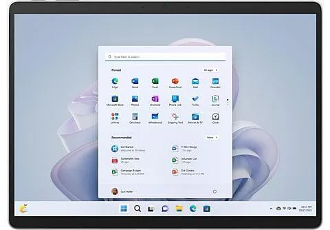 Convertible 2 en 1 - Microsoft Surface Pro 9, 13" 2K QHD+, Intel® Evo™ Core™ i5-1235U, 8 GB RAM, 256 GB SSD, W11 Home, Platinum