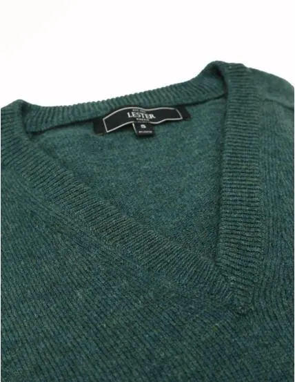 Jersey lana pico Verde oscuro