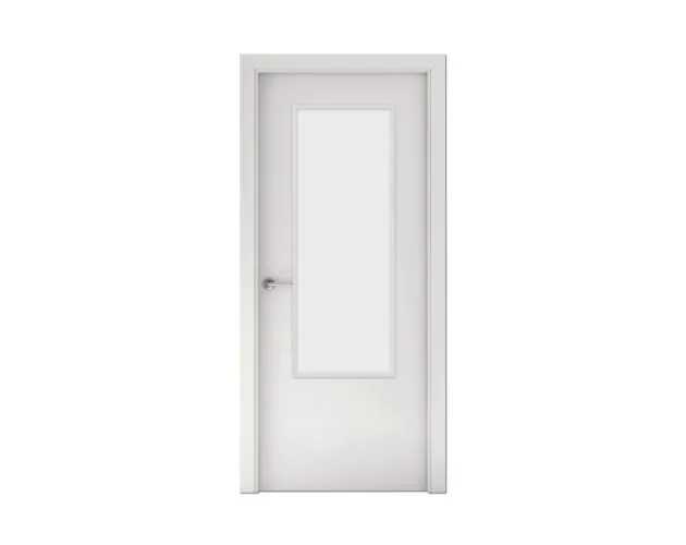 Puerta de Interior acristalada Carina blanco derecha 82,5 cm