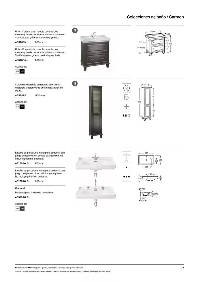 Catálogo de Colecciones de Baño, Muebles y Accesorios 9 de enero al 31 de diciembre 2025 - Página 59