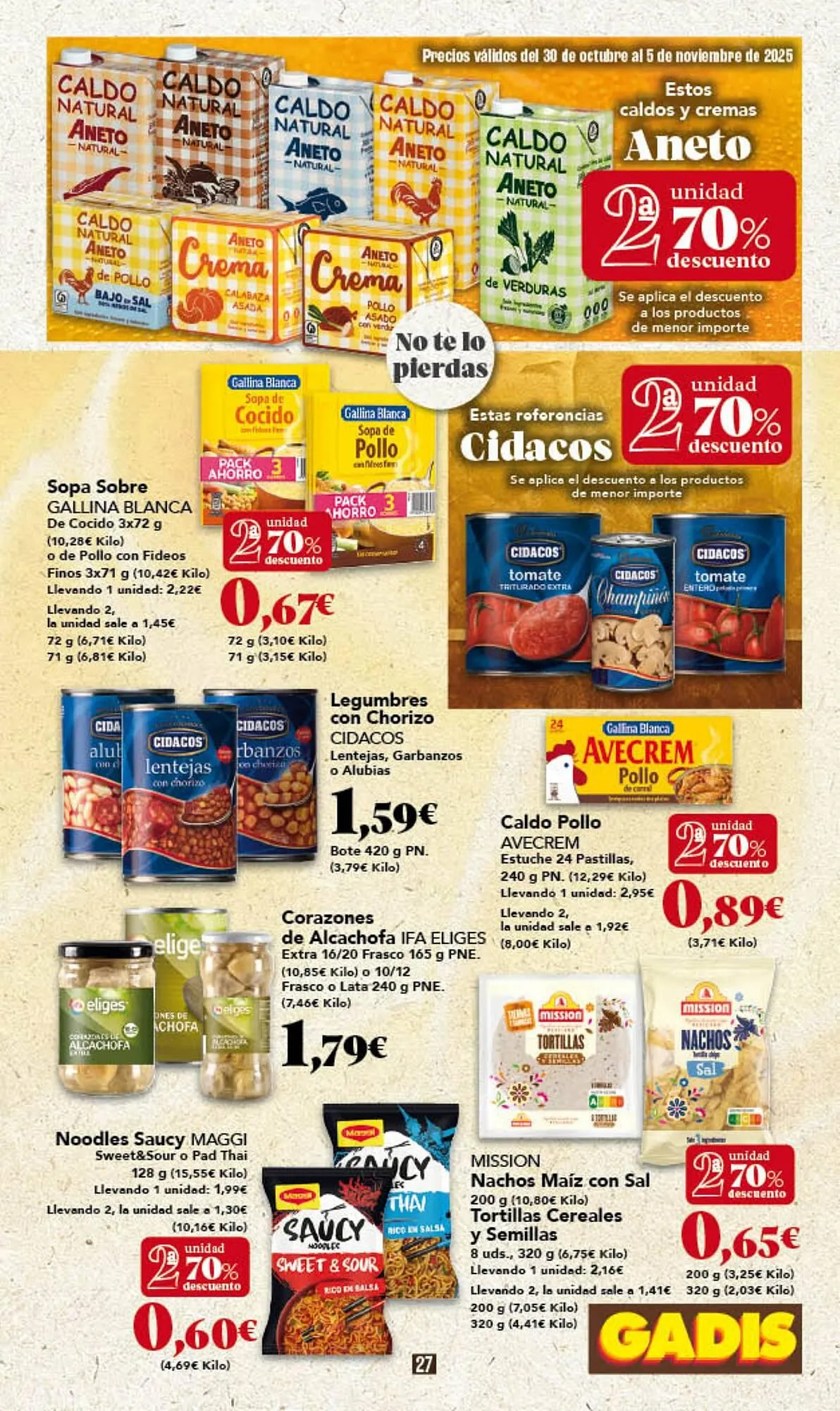 Catálogo de Folleto Gadis 30 de octubre al 5 de noviembre 2025 - Página 27